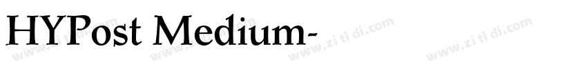 HYPost Medium字体转换